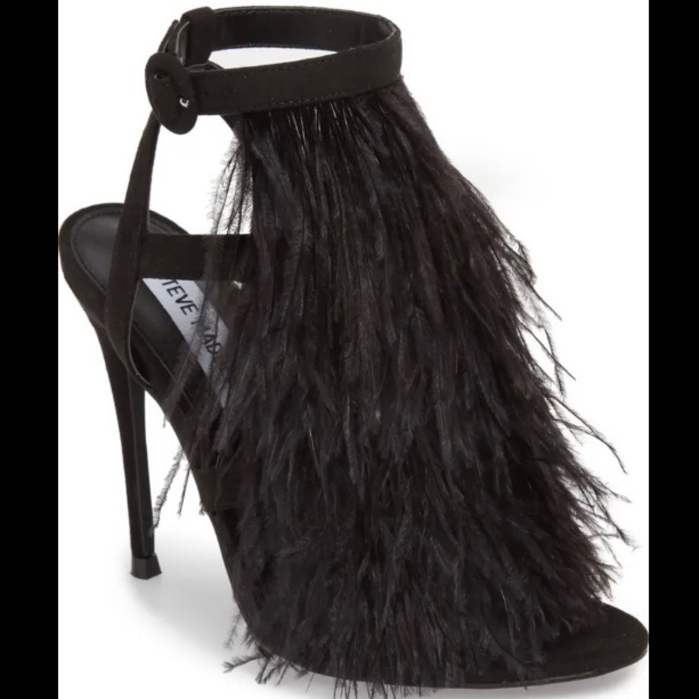 Fefe Feather Heel Sandals by Steve Madden